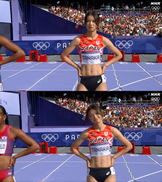 yumi tanaka cute beautiful japanese olympics paris 2024 athlete hurdles